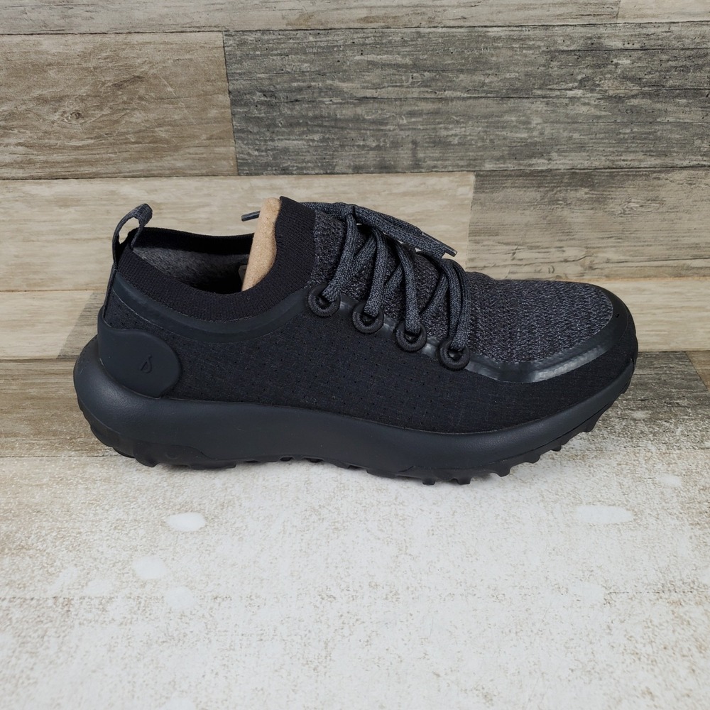 Allbirds Trail Runners SWT Mens Shoes Sz 8.5 Natural Black Knit Lace Up Sneakers